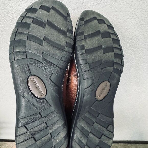 Earth Origins Elsie Brown Leather Stitched Sole Slip-On Shoes 9 - Picture 8 of 10